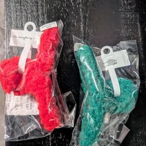 BOGO NWT- Betsey's Boutique Red and Green Pom Pom Hair Claw Clips (Set of 2)